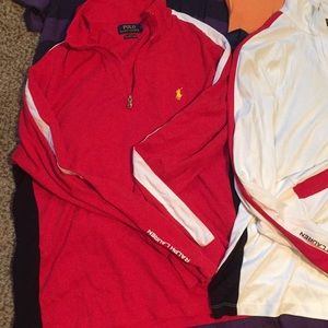 Red polo jacket